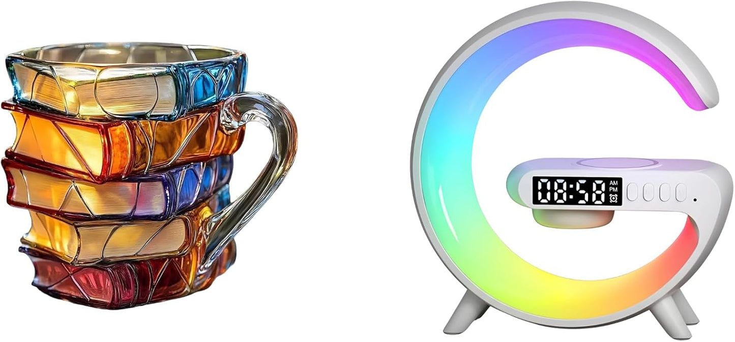 Set Reloj Despertador con Altavoz Cristal Taza Capítulos