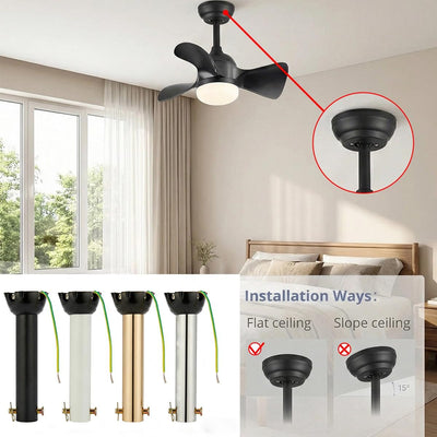 Barra extensión ventilador techo varilla con cabeza esférica 1pulg