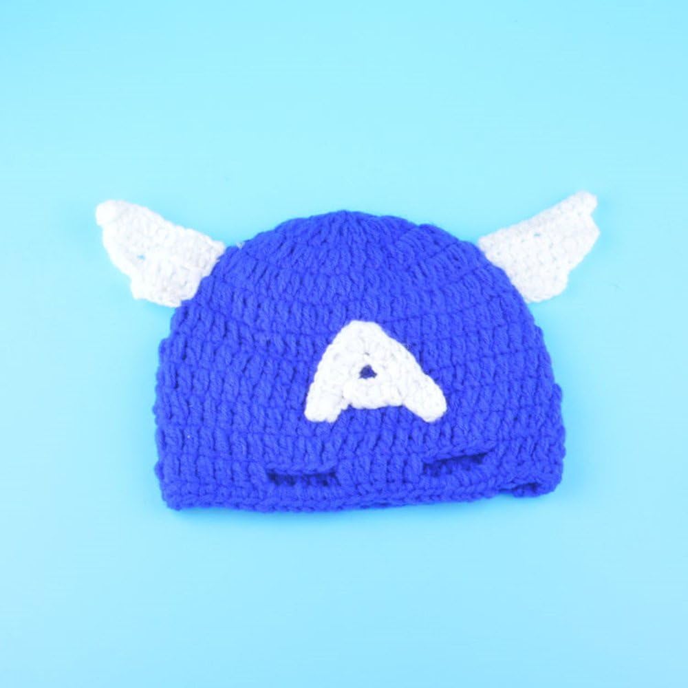Gorro punto ganchillo bebé color azul