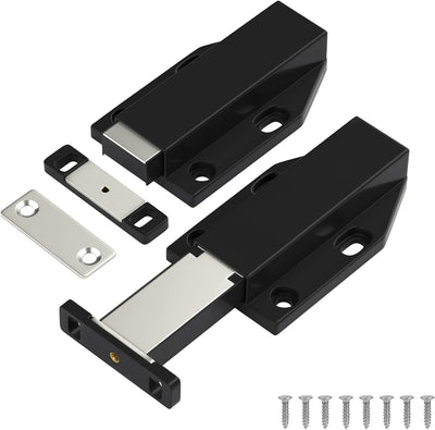 2 Cierres Magnéticos para Puerta y Cajones Negro