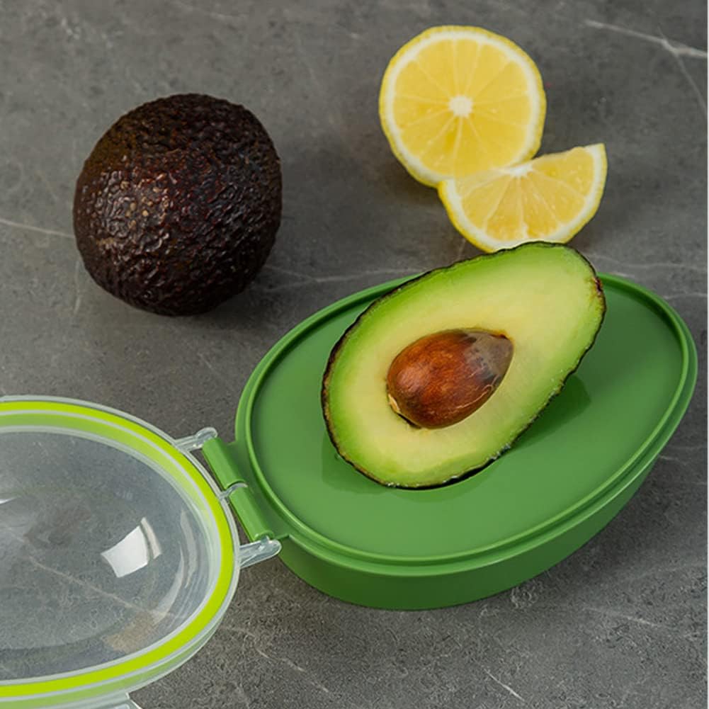 Contenedor de almacenamiento para aguacates crujientes reutilizable color verde