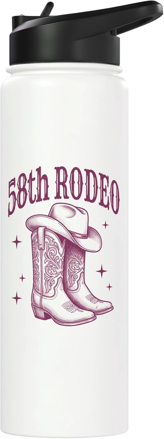 Botella de agua aislada de acero inoxidable Rodeo de cumpleaños