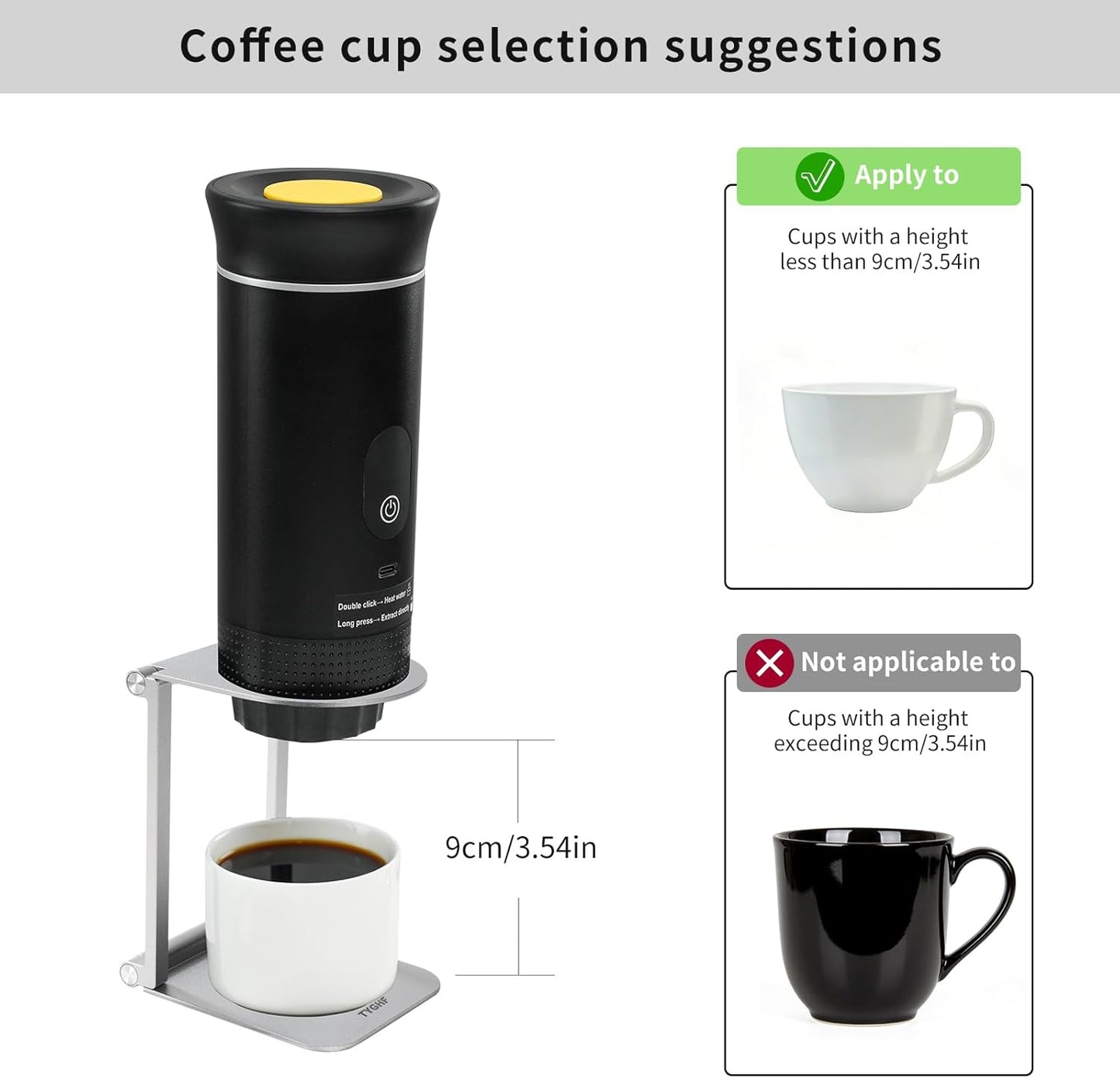Soporte plegable para cafetera expreso, molinillo y gotero V60