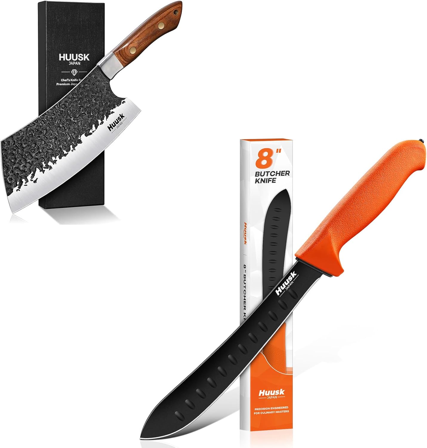 Cuchillo Cleaver 7 pulg Granton para Carnicero