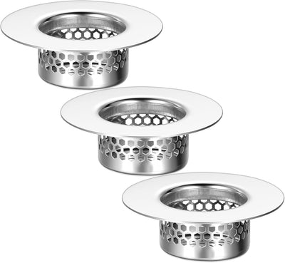 3 Coladores Drenaje Acero Inox 1.26pulg Filtro Baño