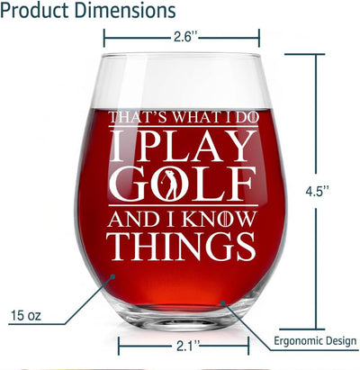 Copa de vino para amantes del golf regalo divertido para mujer hombre