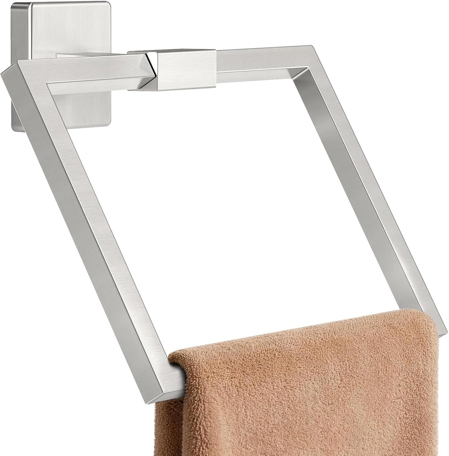 Toallero baño acero inox anillos giratorios 180° níquel
