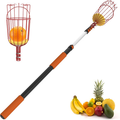 Recogedor frutas 36ft poste cesta telescópica