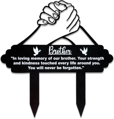 Placas conmemorativas Brother para tumbas metal soporte estaca
