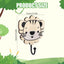 4 Ganchos Animales Safari Decoración Pared