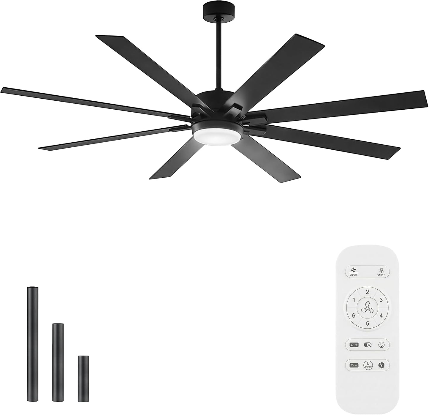Ventilador techo 72pulg luces control remoto 6 velocidades