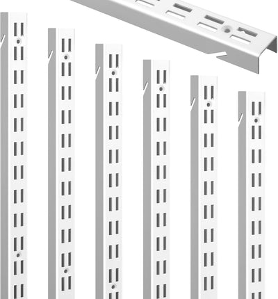 6 Rieles Estante 47.5pulg Sistema Armario Vertical Pared