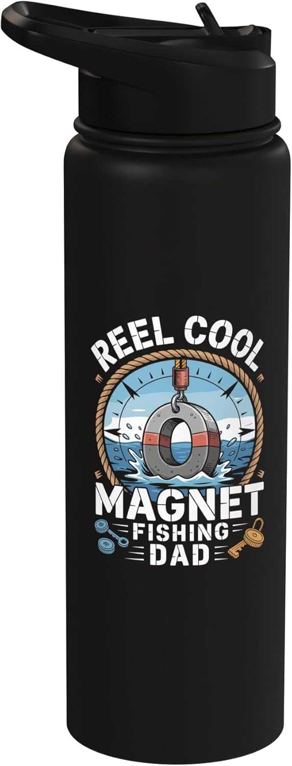 Bote de agua aislado de acero inoxidable con imán para pesca
