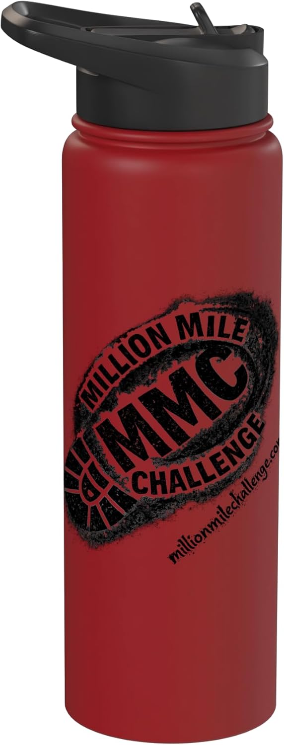 Botella de agua acero inoxidable aislada Million Mile Challenge