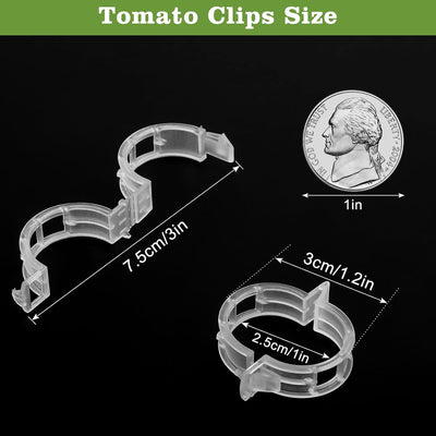 120 Clips Reutilizables para Tomate y Jardín Blanco