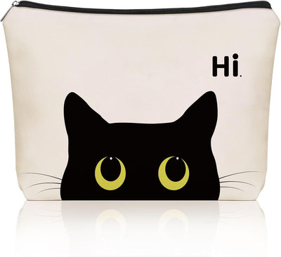 Bolsa cosméticos gato negro regalo mamá y mujer