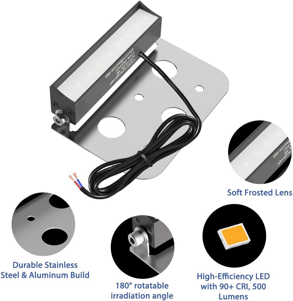 Luces pared LED 3W 12-24V blanco cálido impermeable