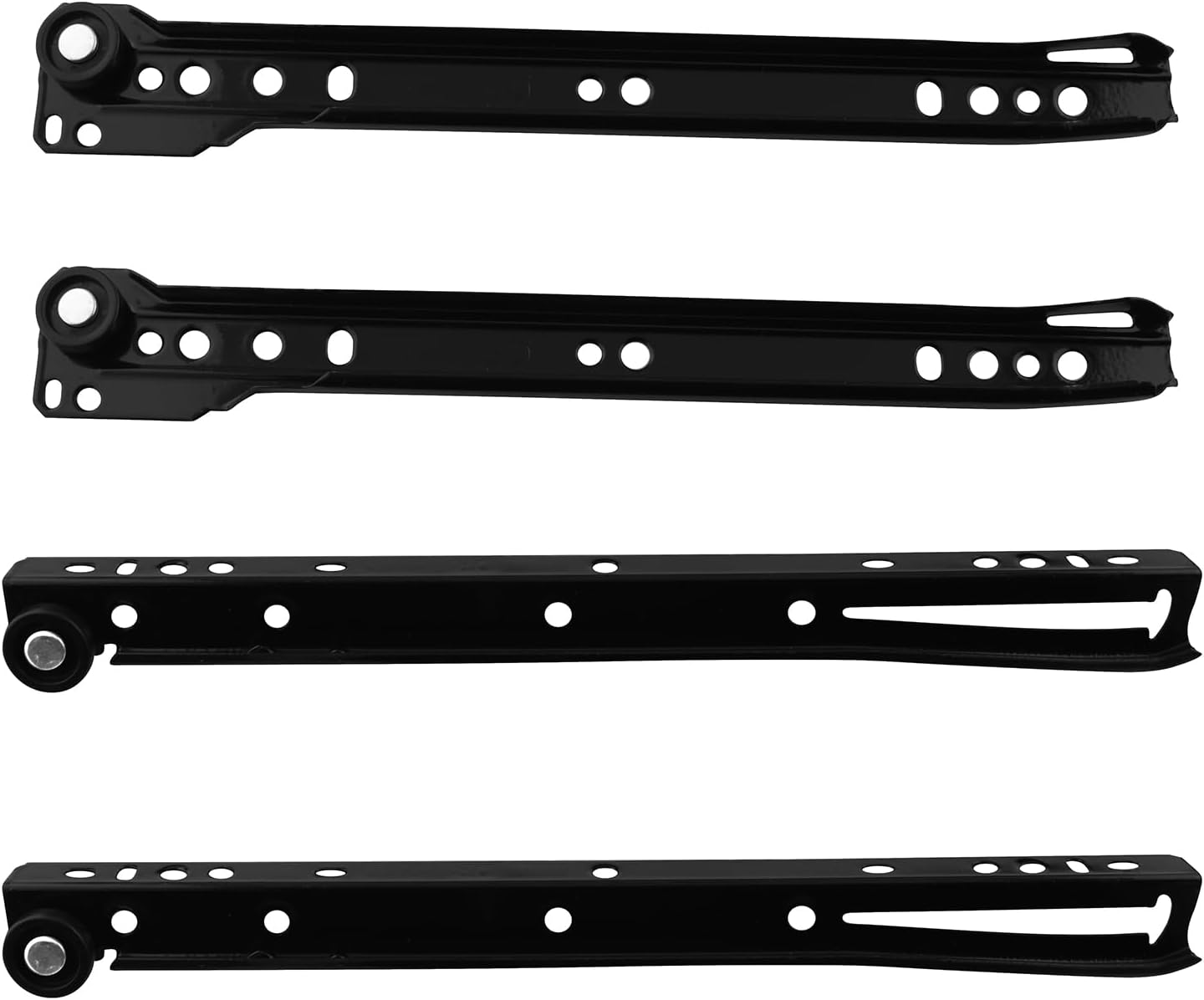 Set 4 Rieles Acero Laminado Negro para Cajones Tocador