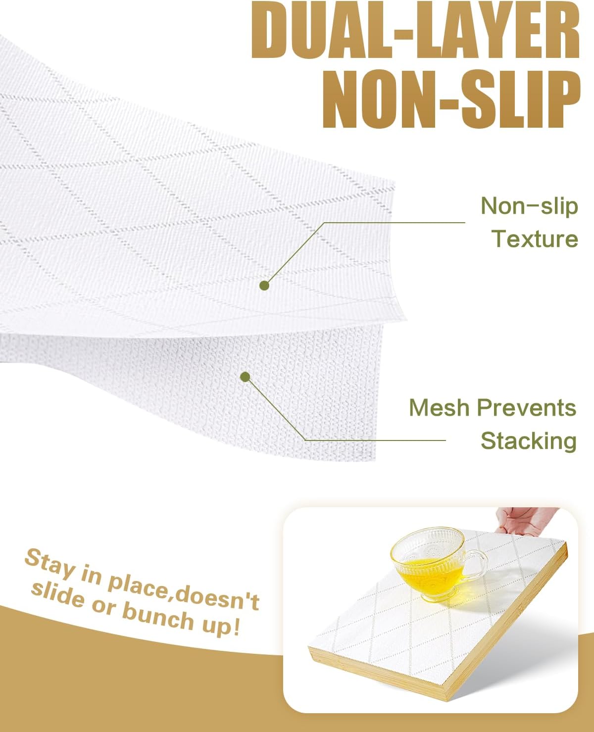 Revestimientos no adhesivos para armarios de cocina 12 x 20 pulgadas papel antideslizante grueso impermeable lavable