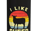 Botella de agua aislada de acero inoxidable regalo para granjero con animales retro