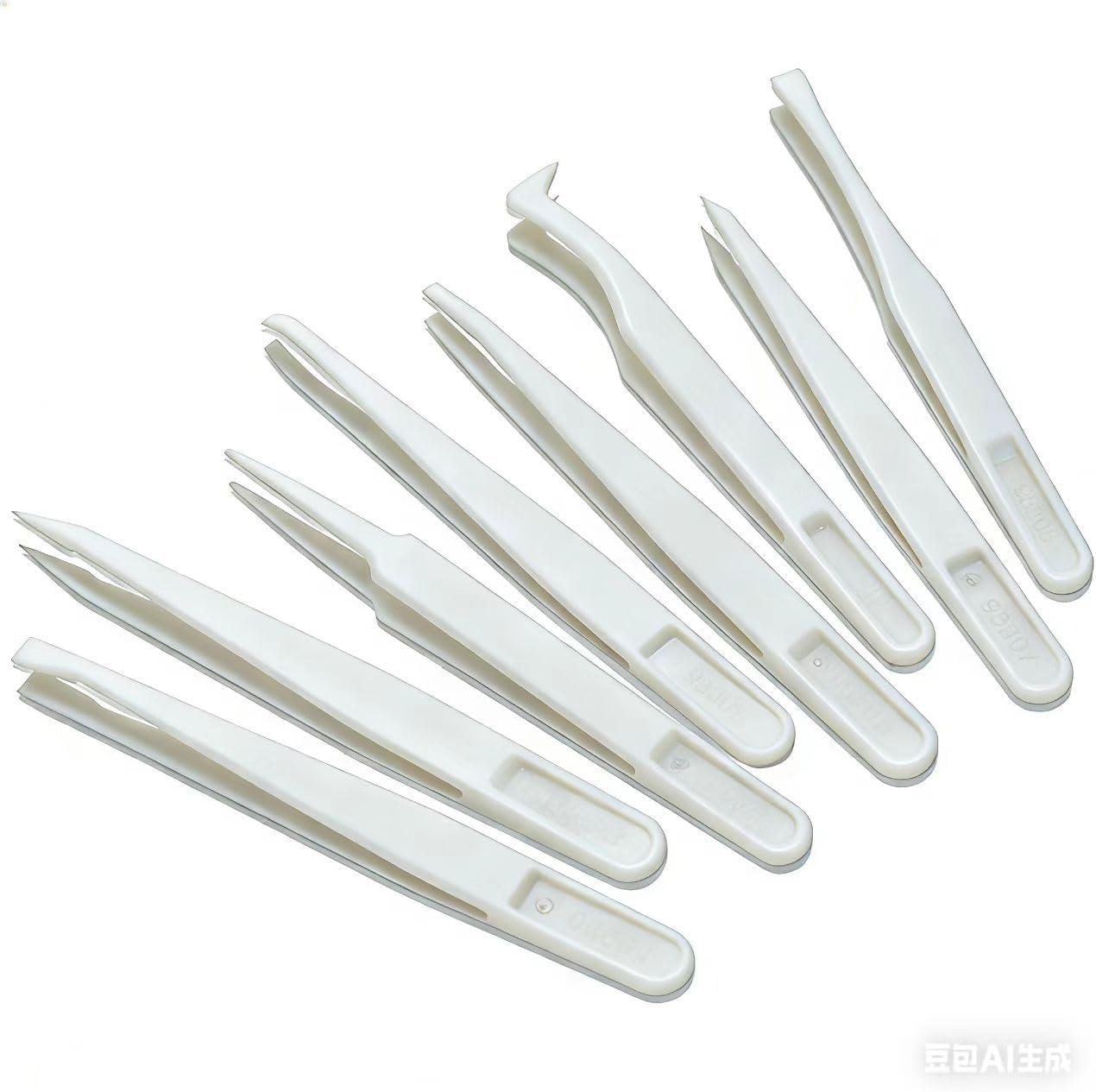 Set 8 Pinzas Plástico ESD Antiestáticas Precisión Manualidades