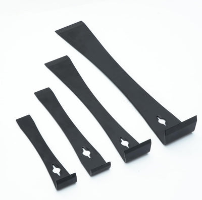 Rascador barra plana set 4 negra 5.5x7.25x9.5x12pulg