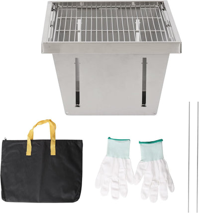 Parrilla carbón mesa IGT acero inox expandible