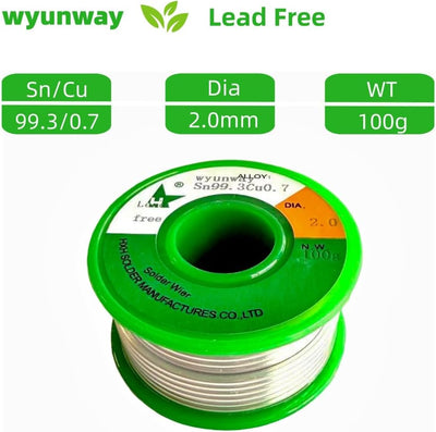 Alambre soldadura Sn99.3 Cu0.7 0.079pulg