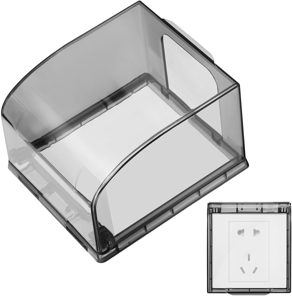 Cubierta enchufe impermeable plástico transparente 86 tipos