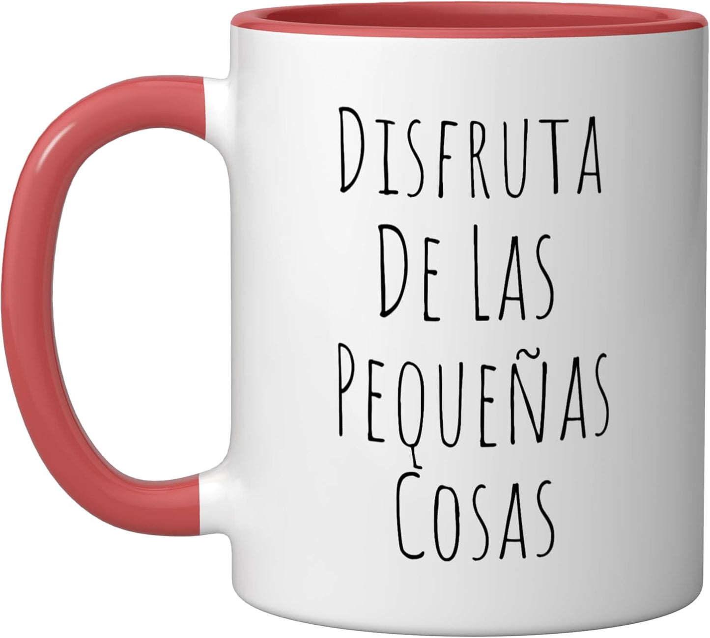 Taza cerámica flor mindfulness naturaleza rojo/blanco
