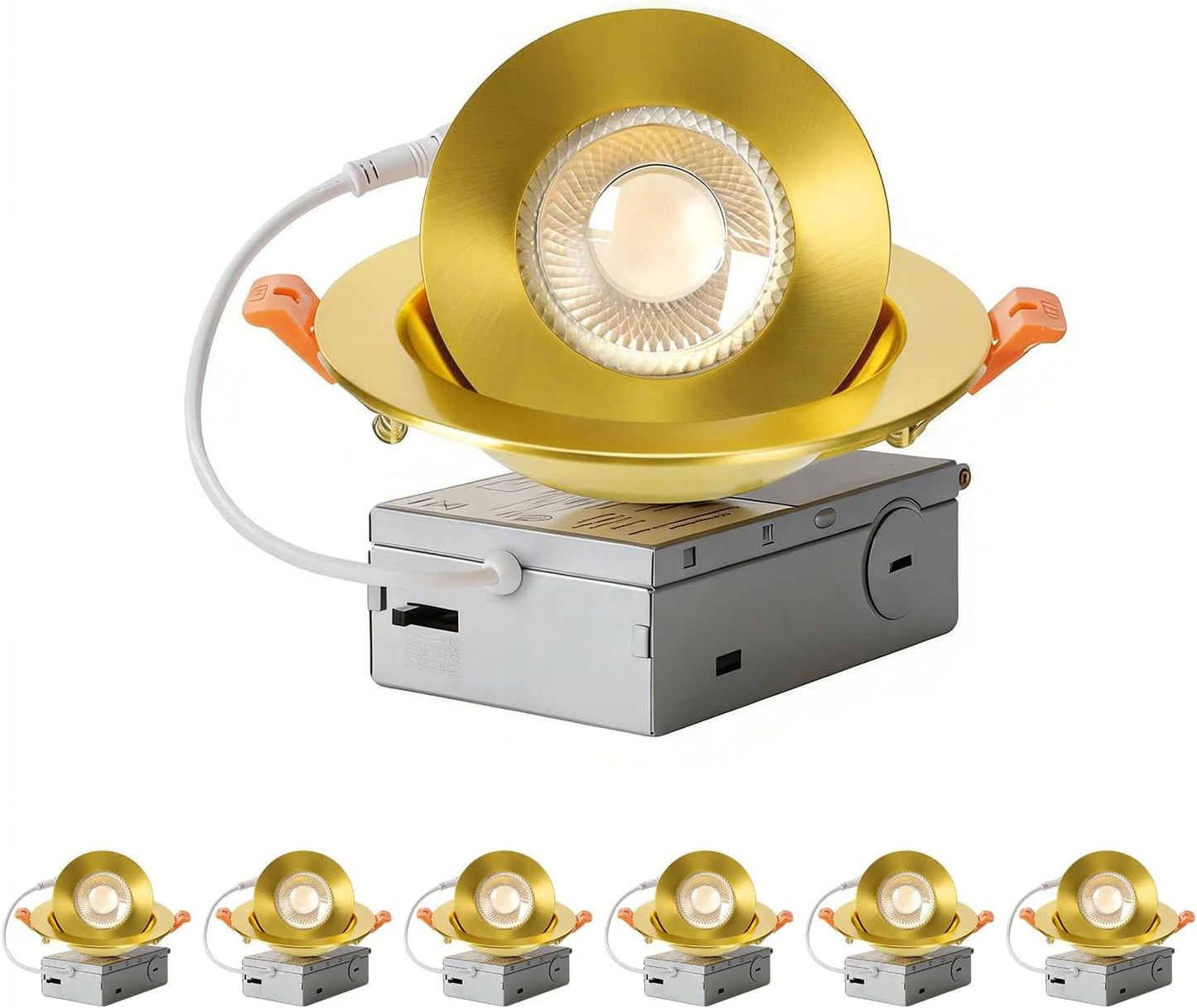 Iluminación LED empotrable 4pulg 9W rotación 360°