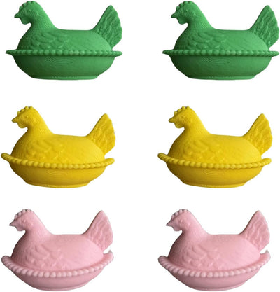 Imanes de nevera estilo vintage para gallina en nido decorativo para cocina