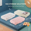 Contenedor huevos apilable con tapa transparente 18uds