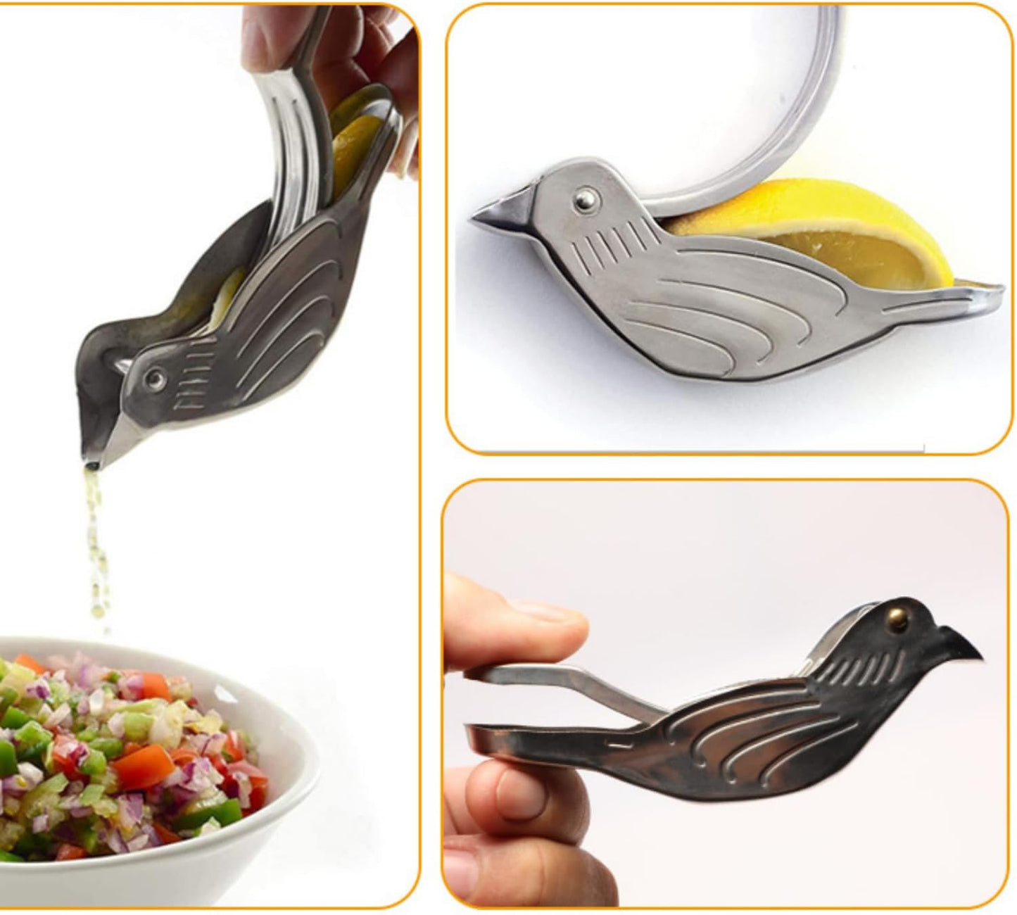 Exprimidor manual de limón en forma de pájaro con cepillo