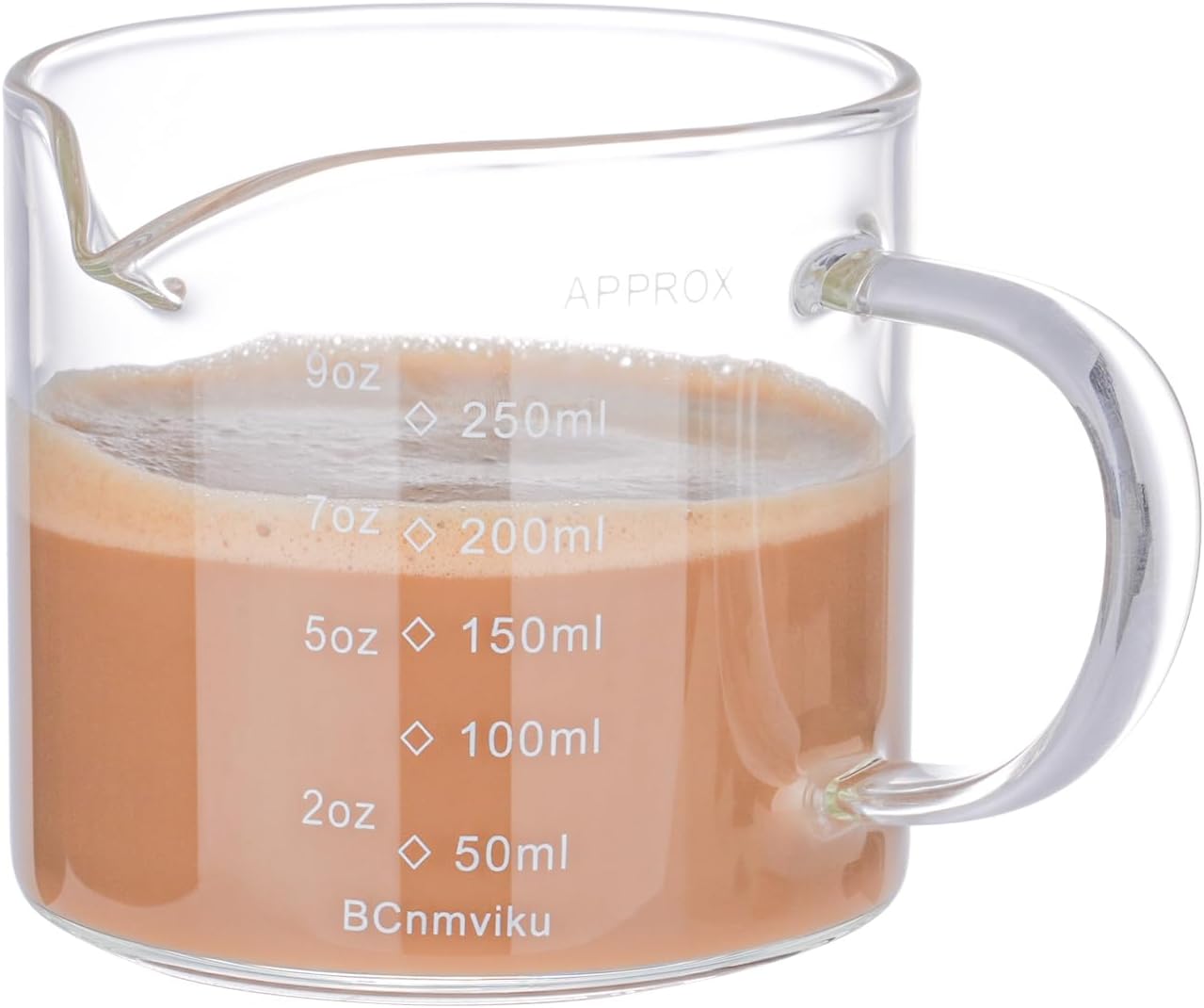 Taza medidora café expreso jarra triple leche 8.5oz