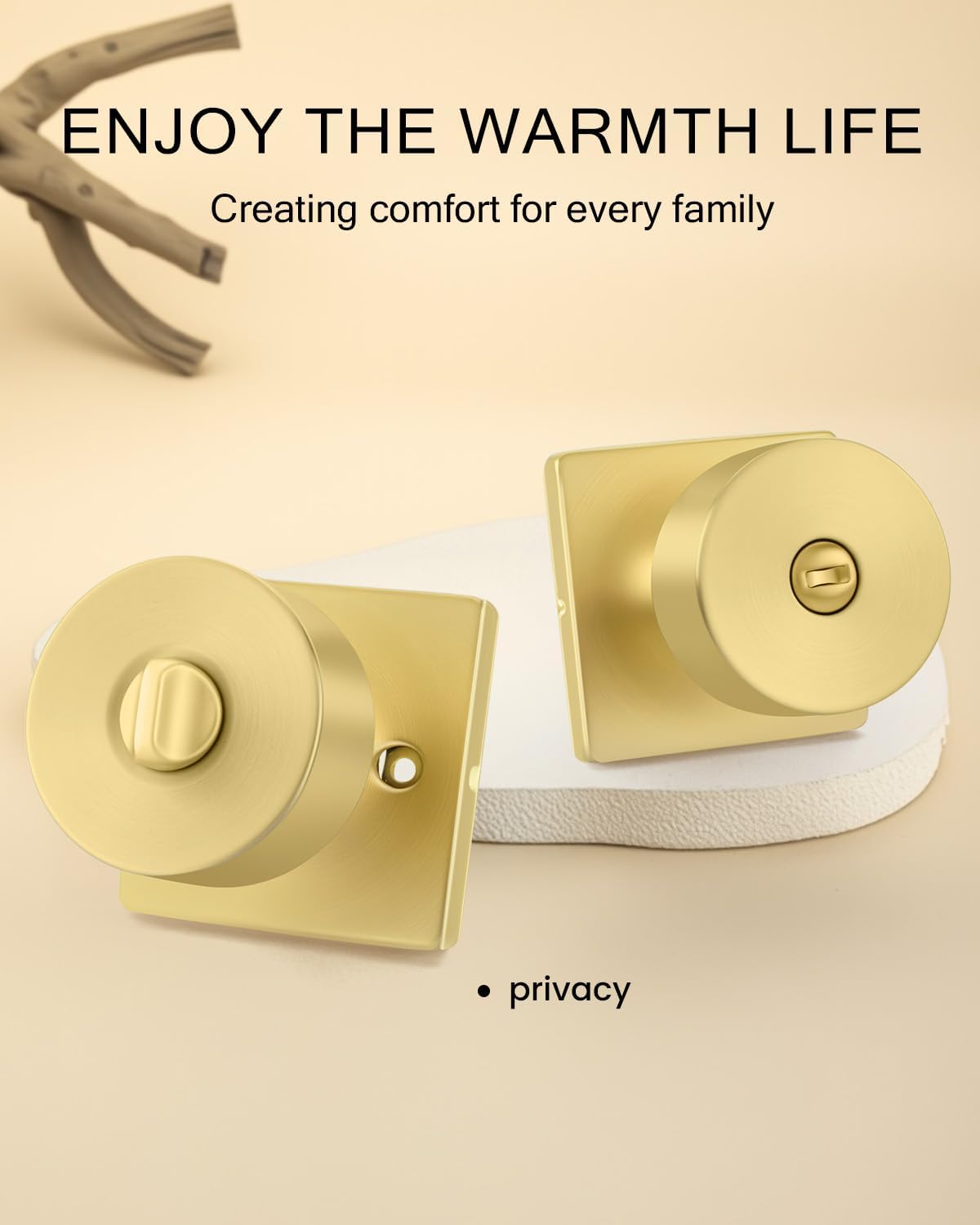 Pomos puerta dorados interior set 6