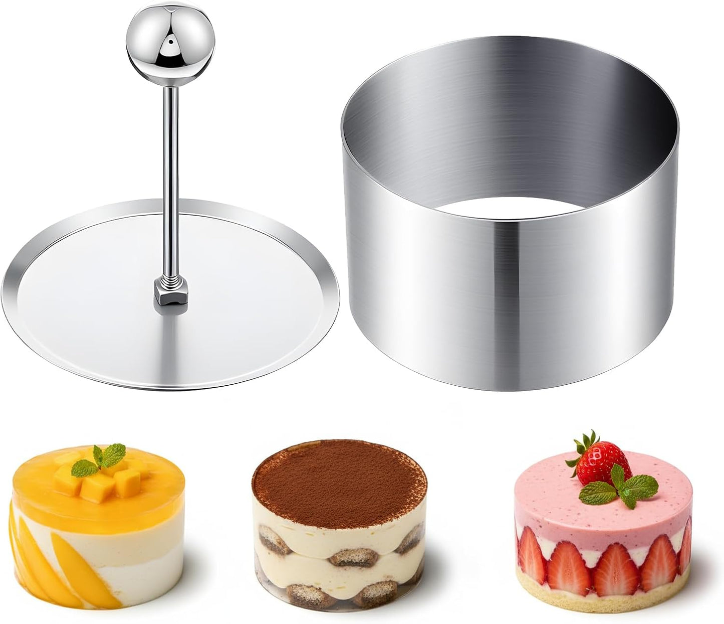 Moldes de anillo de acero inoxidable para cocinar y hornear