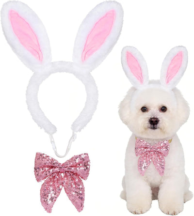 Diadema conejo rosa para gatos y perros Pascua