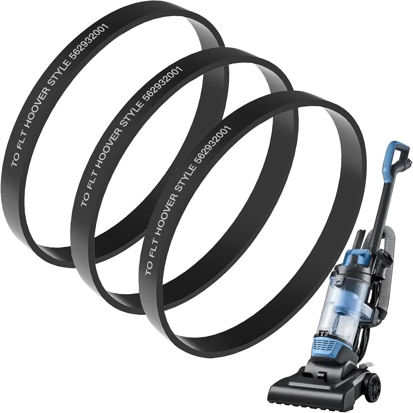 3 Pzas Correa Comp Hoover WindTunnel