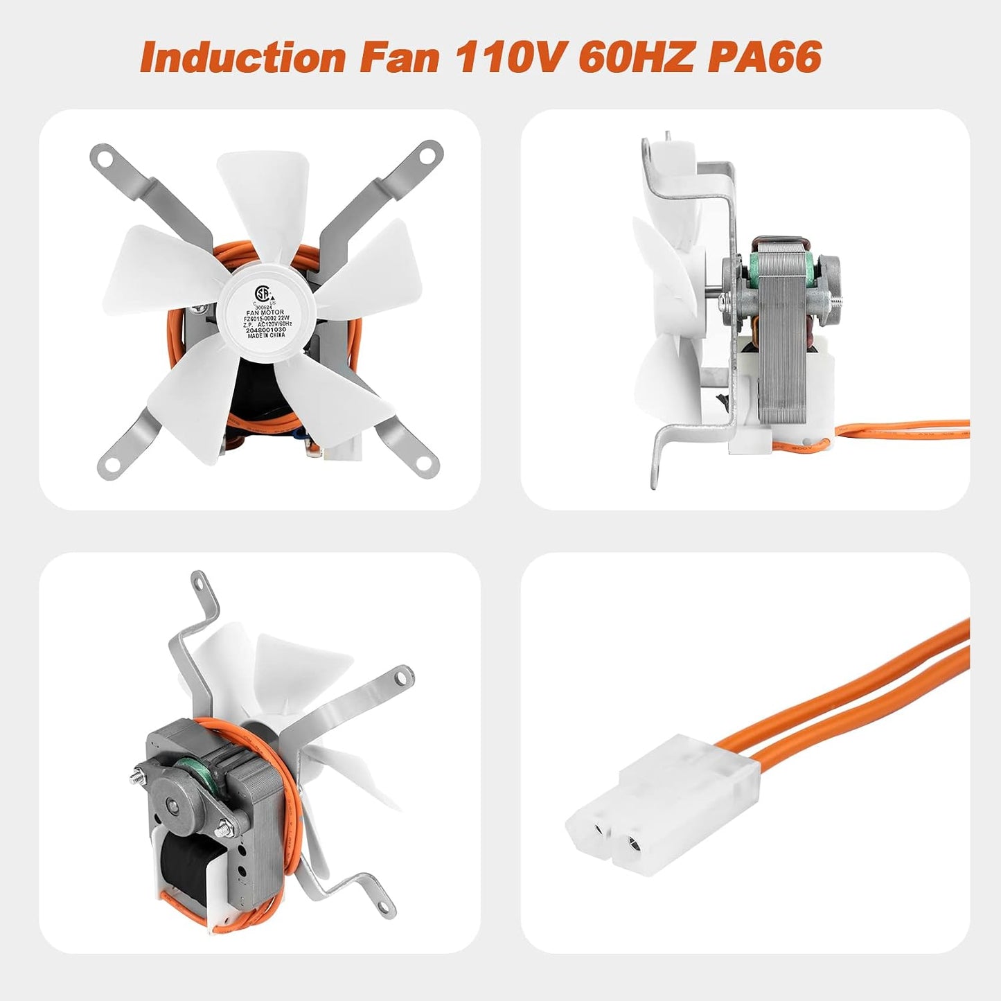 Kit repuesto ventilador parrilla pellets Pit Boss Traeger Camp Chef Blanco