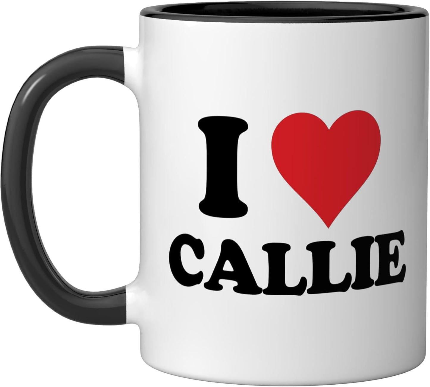 Taza personalizada I Heart Callie Cerámica Negro/Blanco