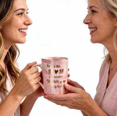 Taza de café rosa para mamá, madre, esposa - Regalos divertidos día de la madre