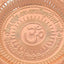 Plato Pooja Cobre 7pulg Plata de Aarti