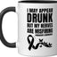 Taza cerámica para enfermedad de Parkinson Funny Parkinson Warrior Negro/Blanco