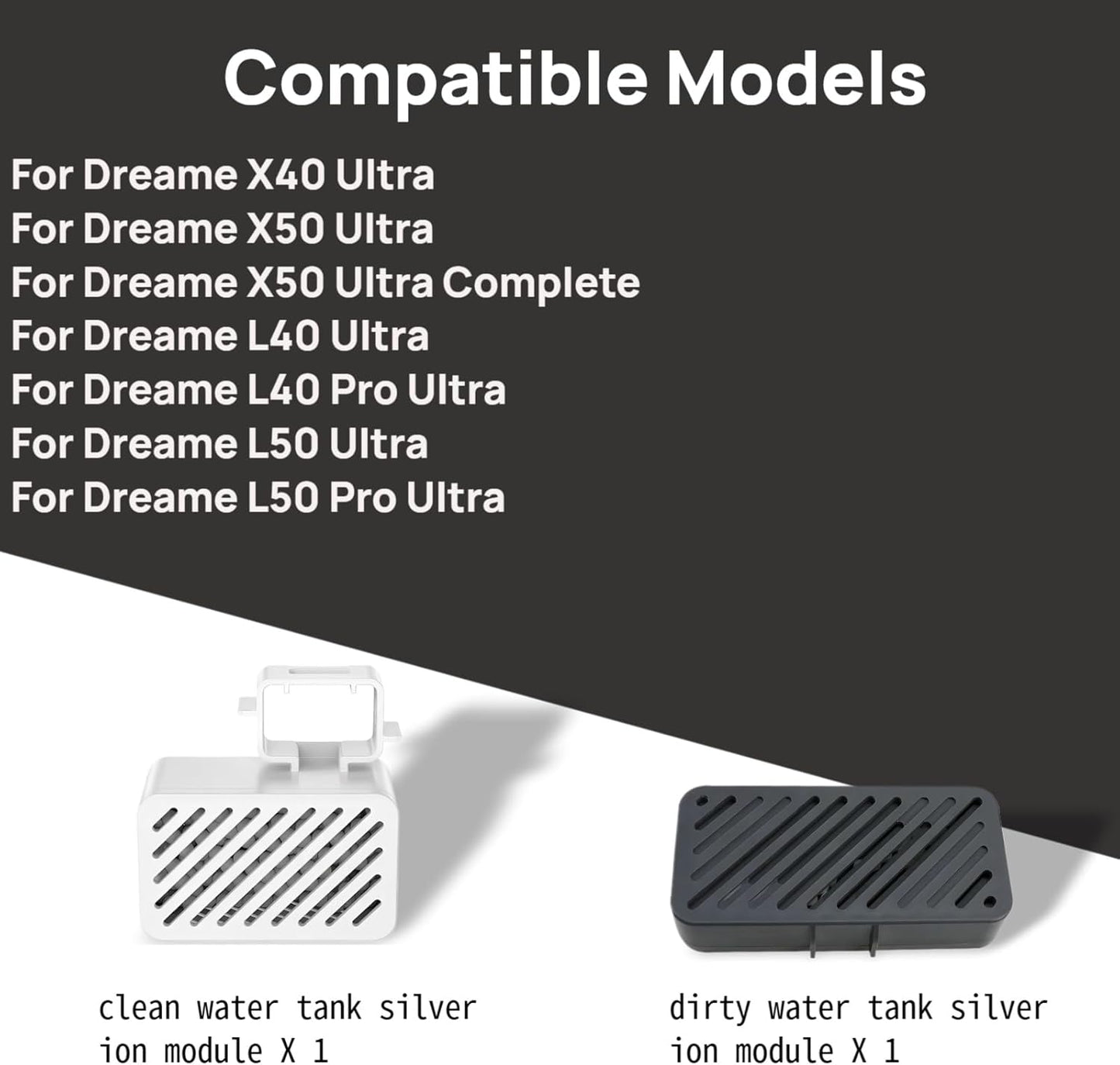 Módulo iones plata Dreame X40/X50/L40/L50 repuesto tanque agua