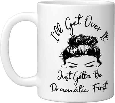 Taza Cerámica para Desayuno con Cabello Desordenado Blanco