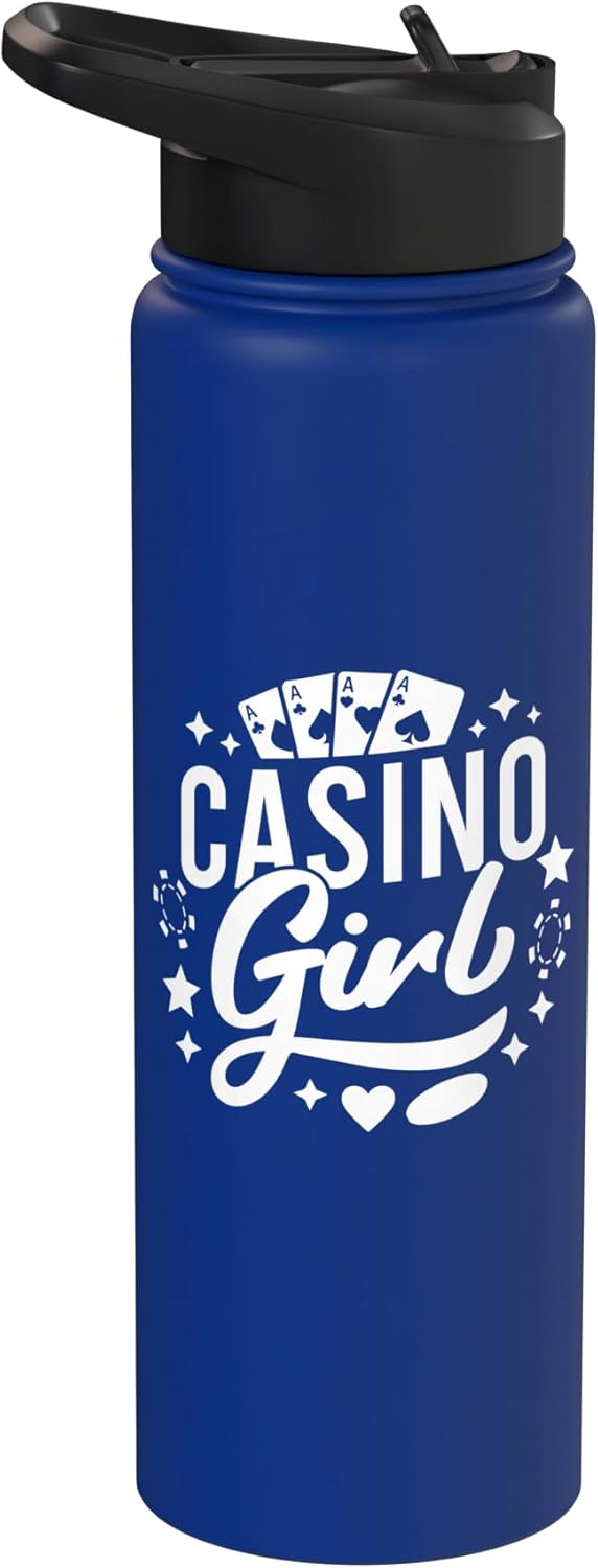 Bottella de agua aislada de acero inoxidable para casino