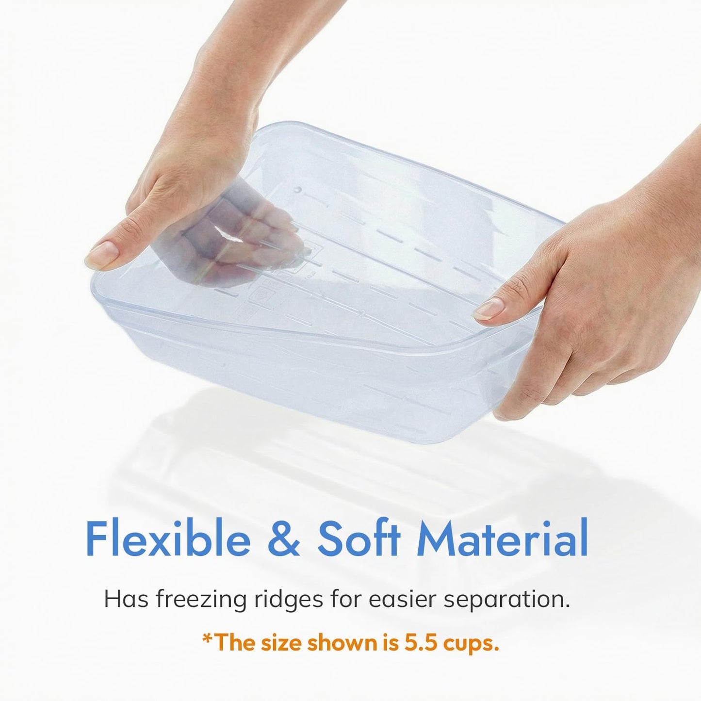 Recipientes flexibles para congelador de 2.5 tazas paquete de 2 sin BPA