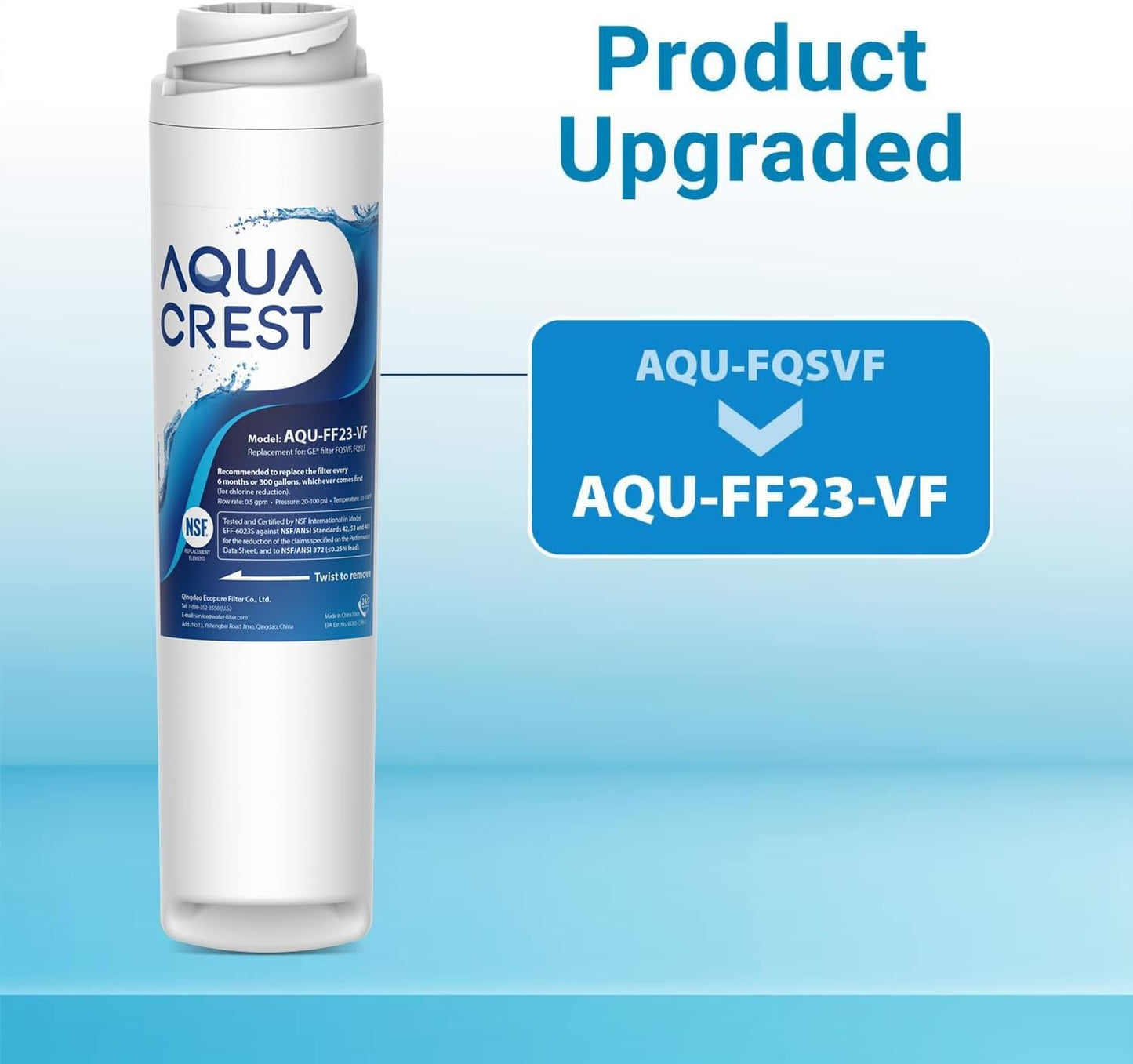 Repuesto certificado NSF/ANSI 401 para GE FQSLF paquete 4