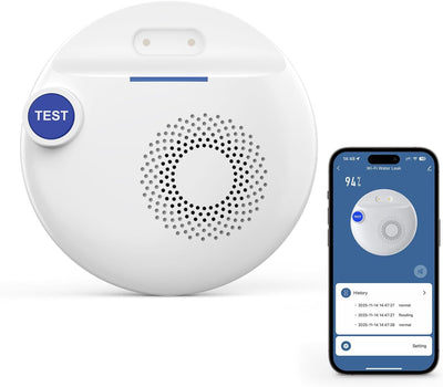 Detector fugas agua WiFi alarma 100dB para Smart Life Tuya
